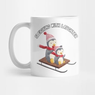 Sleighing with Laughter, winter season Mug